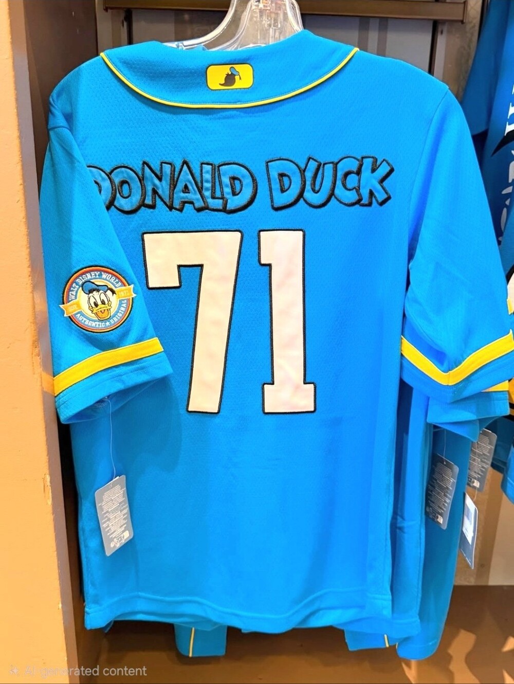 Disney Parks WDW Donald Duck Baseball Jersey Unisex